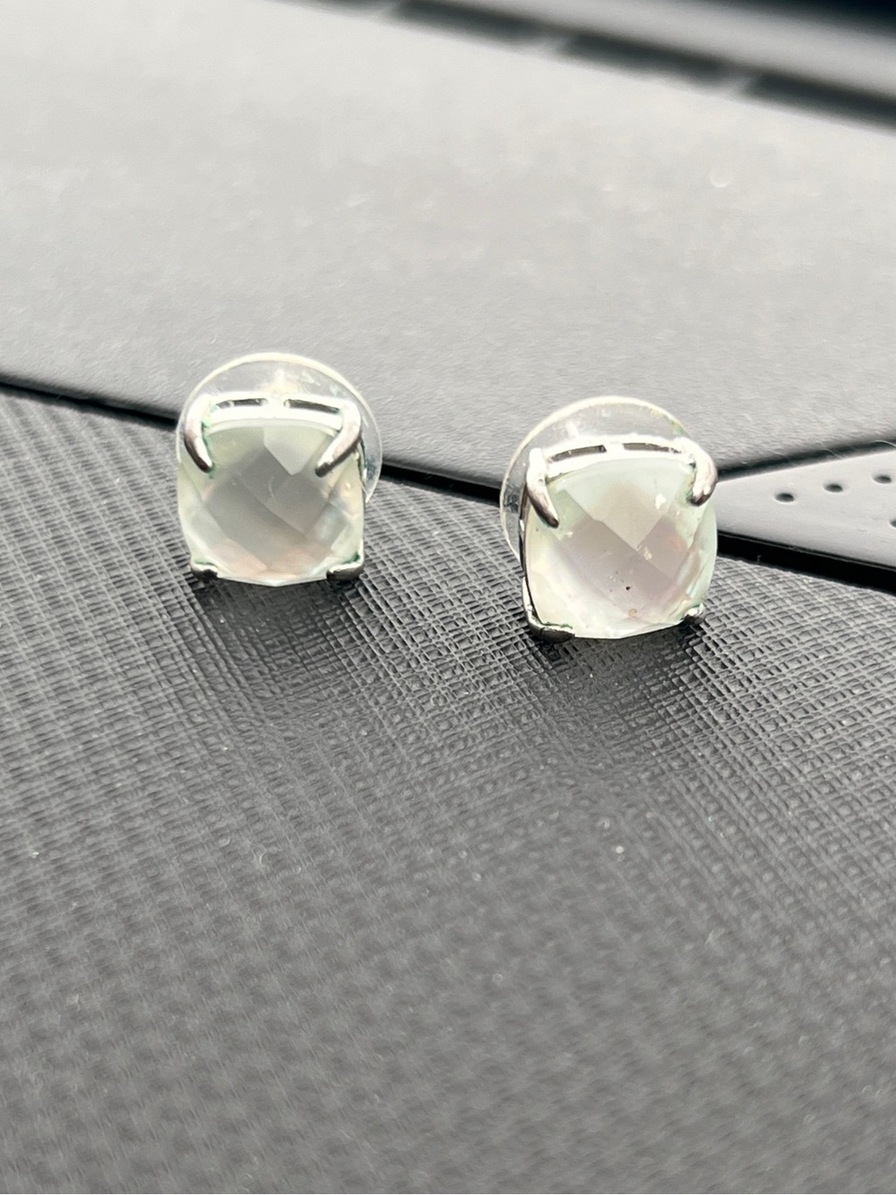 kate spade Opalescent Cushion-Cut Stud Earrings
